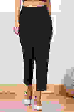 Black Solid Tapered Fit Pants image number 4