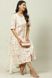 Natural LIVA Flared Printed Dress image number 5