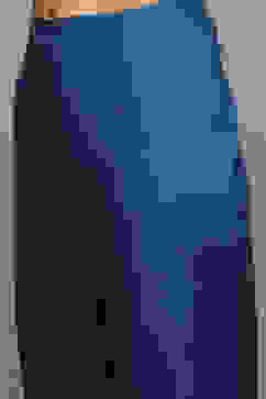 White & Blue Viscose Straight Kurta Pants Suit Set image number 2