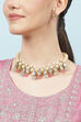 Mint Green Pink Alloy Necklace Set image number 1