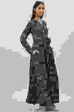 Indigo Pink Acrylic Flared Printed Dress image number 3