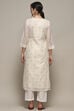 Off White Chanderi Unstitched Suit set image number 6