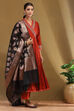 Rust Embroidered Angrakha Festive Anarkali Suit Set image number 9