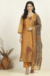 Rust Chanderi Unstitched Suit Set image number 7