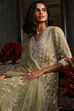 Light Green Organza Embroidered Kalidar Suit Set image number 1