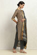Grey Cotton Handloom Unstitched Suit Set image number 6