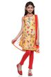 Yellow Cotton A-Line Kurta Churidar Suit Set image number 0