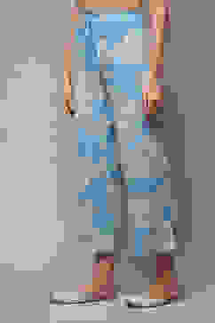 Teal LIVA Straight Palazzo image number 3