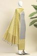 Mustard Poly Cotton Banarasi Unstitched Suit Set image number 4