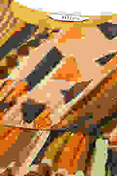 Black Cotton Blend Tiered Printed Dress image number 1