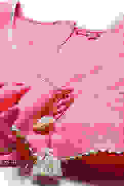 Coral Cotton Girls Lehenga Set image number 1