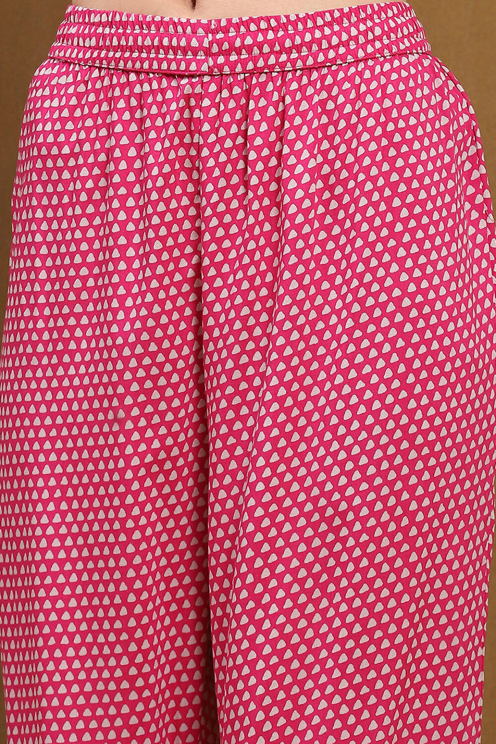 Fuchsia Modal Embroidered Festive Kalidar Suit Set image number 2