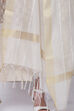 Ivory Metallic Cotton Yarndyed Dupatta image number 1