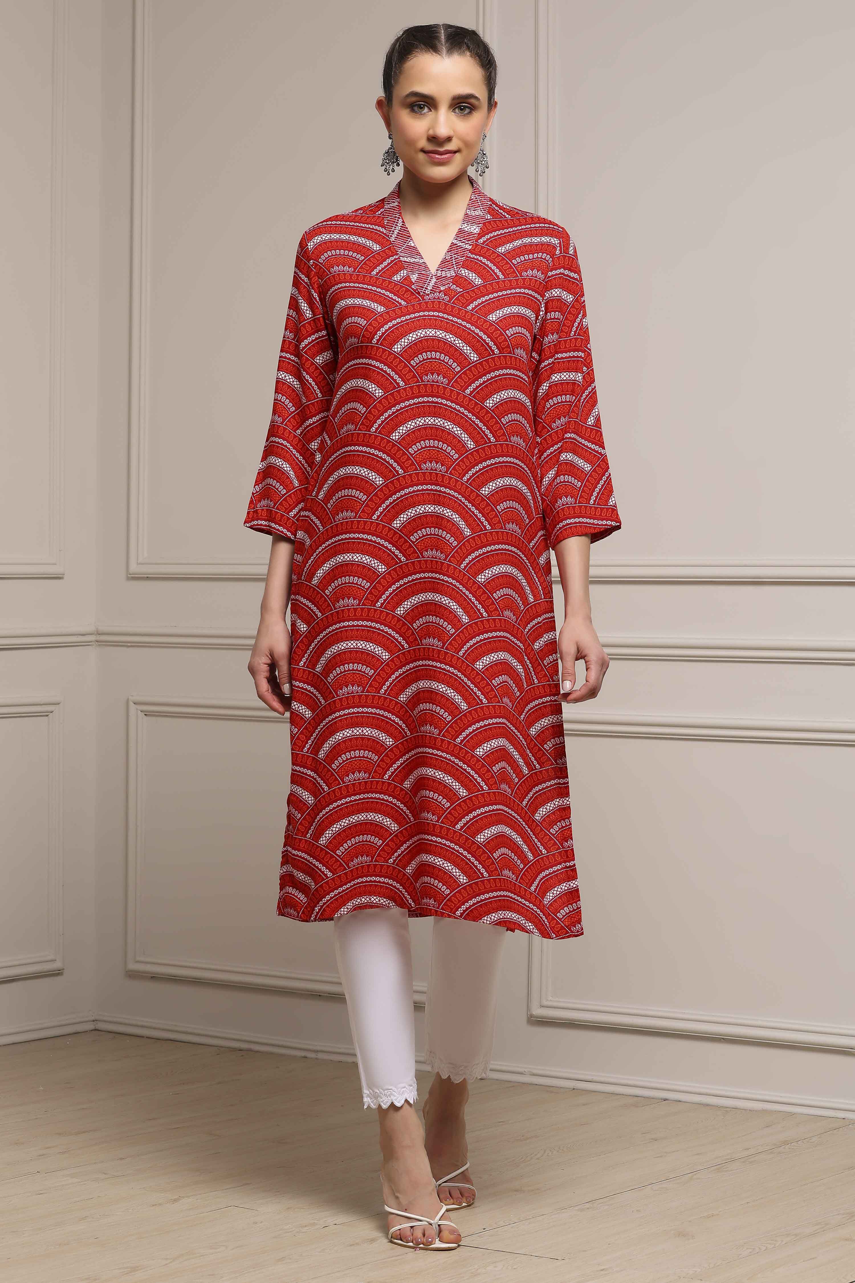 Indigo Blue Viscose Rayon Straight Kurta image number 5