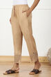 White Cotton Regular Solid Pants image number 2