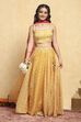 Yellow Polyester Lehenga Set image number 0