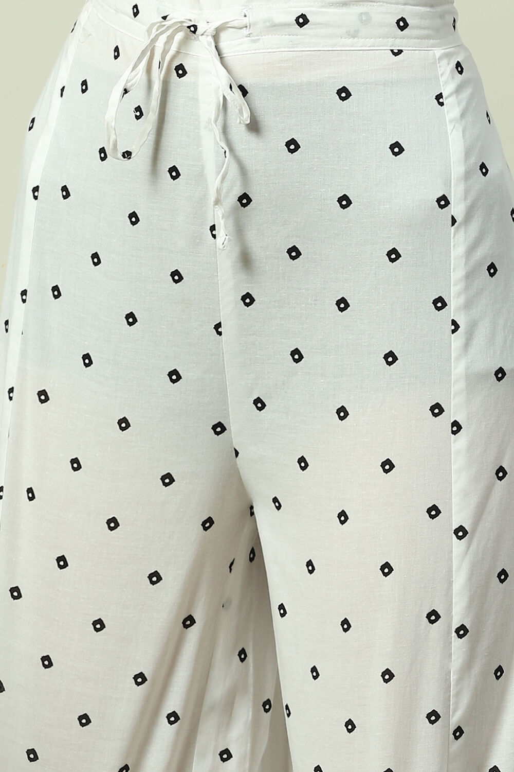 Blue Cotton Straight Kurta Flared Palazzo Suit Set image number 2