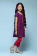 Blue Cotton Straight Solid Kurta Set image number 5