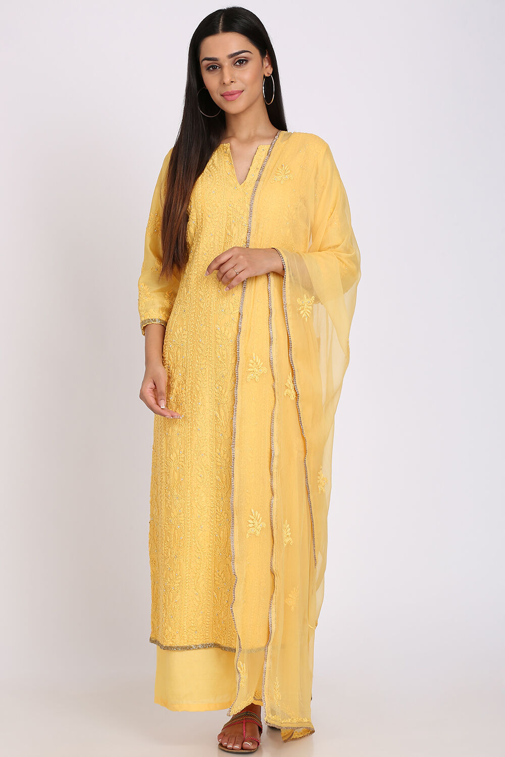 Peach Viscose Silk Machine Embroidered Unstitched Suit Set image number 2