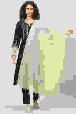 Off White Yarndyed Dupatta image number 0