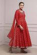 Pink Cotton Yarndyed Kalidar Kurta Set image number 5