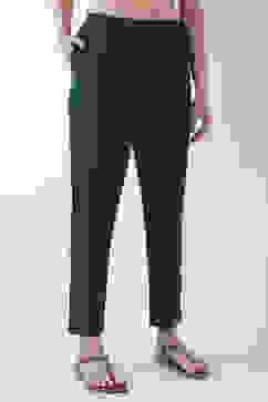 Bottle Green Cotton Solid Fitted Pants image number 3