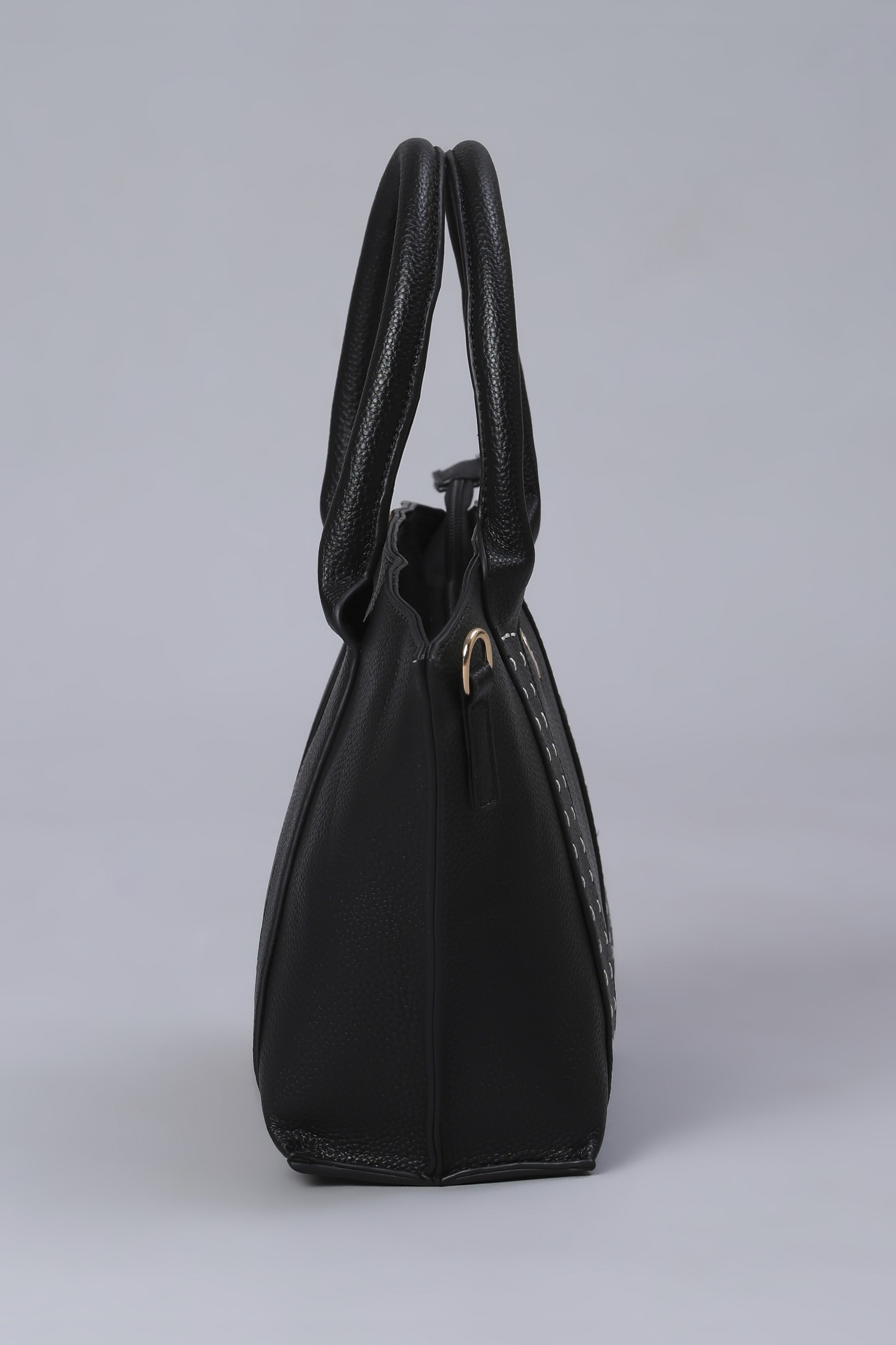 Black PU Handbag image number 4