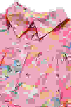 Coral Cotton Flared Printed Top image number 1