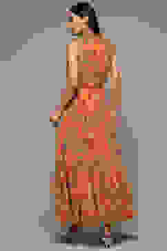 Multi-coloured Cotton Blend Tiered Dress image number 2