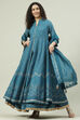 Off White Flared Kurta Skirt Kurta Skirt Suit Set image number 7