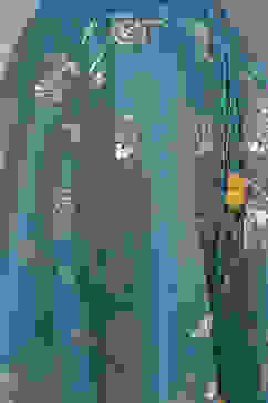 Yellow Art Silk Top With Flared Lehenga Set image number 2