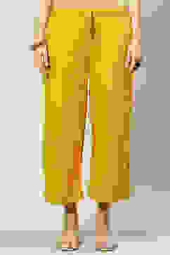 Mustard Rayon Palazzo image number 0