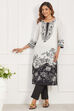 Black Viscose Rayon Straight Kurta