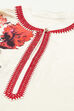 Off White Cotton Straight Printed Suit Set image number 1
