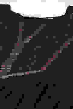 Black Art Silk A-Line Yarndyed Kurta image number 1