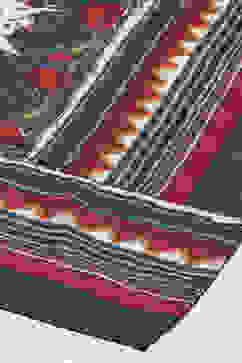 Indigo & Red Rayon Straight Kurta Pants Suit Set image number 3