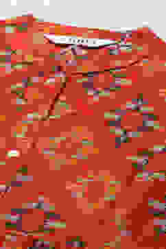 Rust Rayon Fusion Dress image number 1