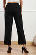 Black Cotton Blend Narrow Pant image number 4