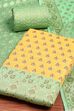 Mustard Poly Cotton Banarasi Unstitched Suit Set image number 1