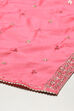 Pink Modal Machine Embroidered Unstitched Suit Set image number 4