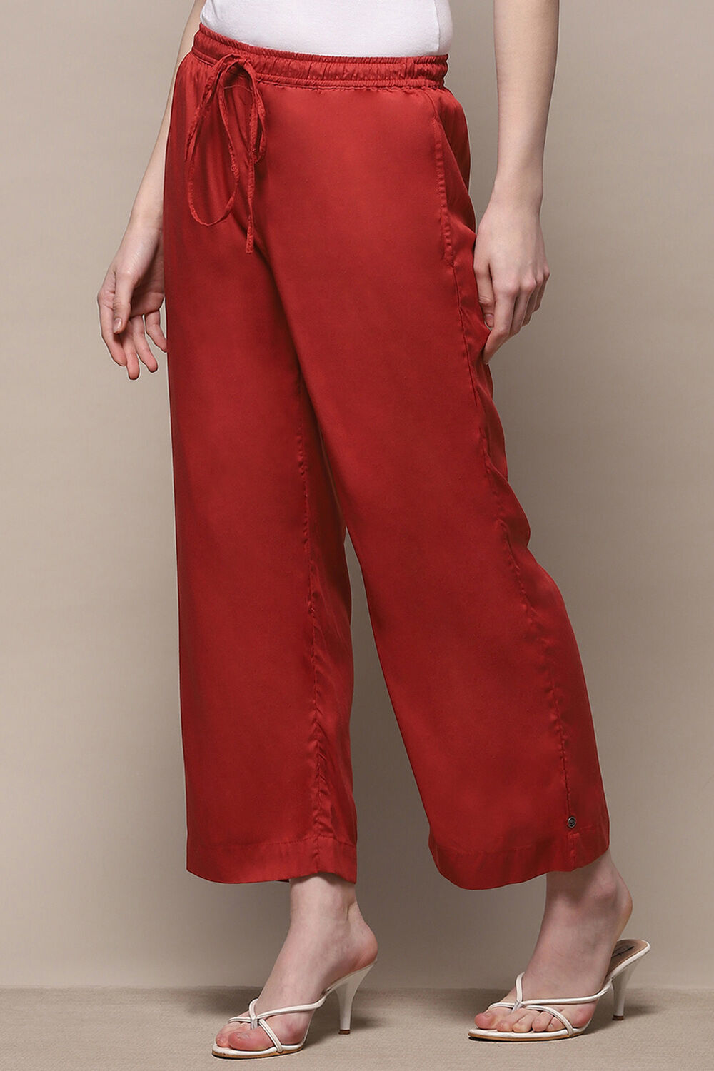 Black Rayon Palazzo image number 2