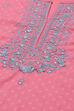 Pink Cotton Straight Short Solid Kurti image number 1