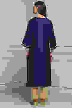 Purple Viscose Blend Straight Kurta image number 3