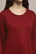 Berry Acrylic Straight Yarndyed Kurta image number 1