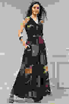 Black Floral Printed Straight Jumpsuit image number 4