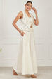 Off White Silk Chanderi Embroidered Co-Ord Set image number 5