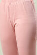 Peach Cotton Flared Kurta Churidar Suit Set image number 3