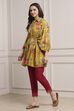 Mustard Viscose Rayon Straight Kurta Pants Set image number 3