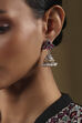 Dark Pink Stone Earrings image number 1
