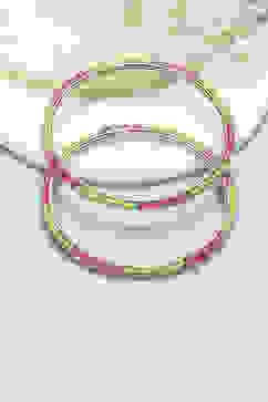 Green & Pink Metal & Beads Kids Bangles image number 0